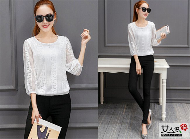 女款白色上衣 穿上白色上衣能让您在大街上成为群众焦点