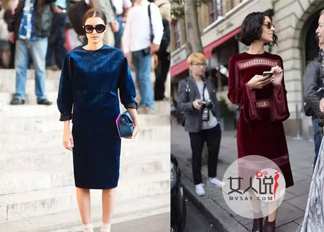 天鹅绒外套街拍 这么好看的天鹅绒外套还不快点带回家