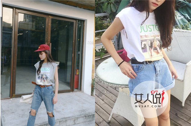 女士小背心街拍 凉快小背心达人穿起来超有feel