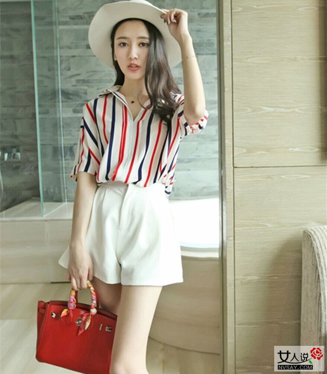 条纹衬衫搭配什么裤子 时尚教主教你穿出清新脱俗女神范