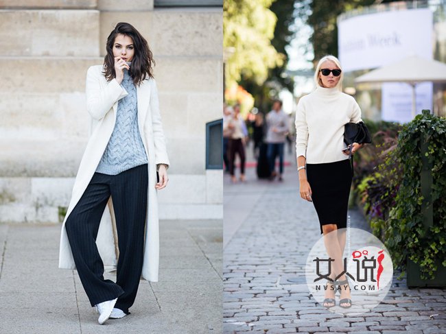 毛衣街拍图片 跟学起来让你轻松变身女神