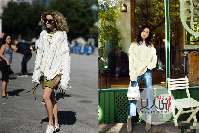 毛衣街拍图片 跟学起来让你轻松变身女神