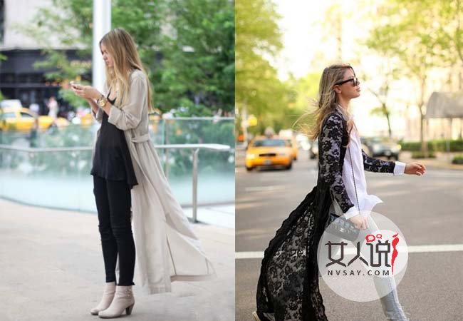 2017春夏长开衫街拍 美编实力种草长开衫自带气场两米八