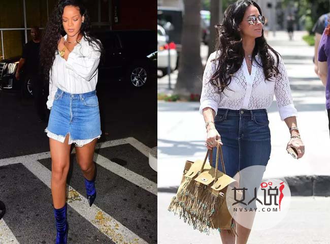 2017白衬衫街拍 白衬衫搭配仔裙经典最夯穿着