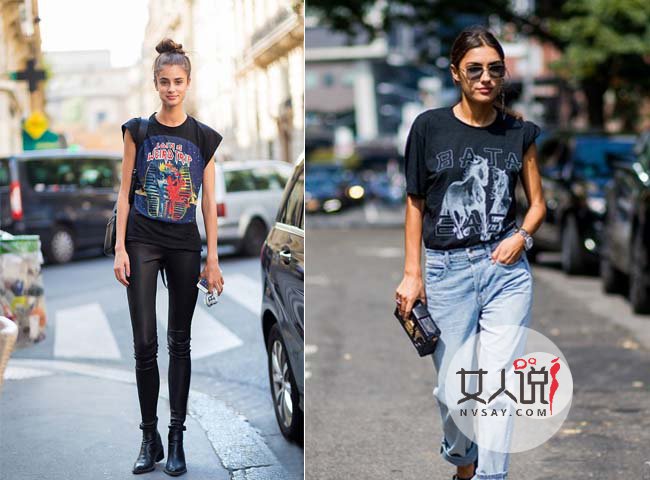 非主流图案Tee街拍 花俏霸屏夏日告别单调白T恤