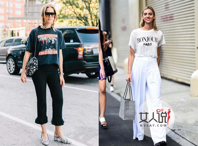 非主流图案Tee街拍 花俏霸屏夏日告别单调白T恤