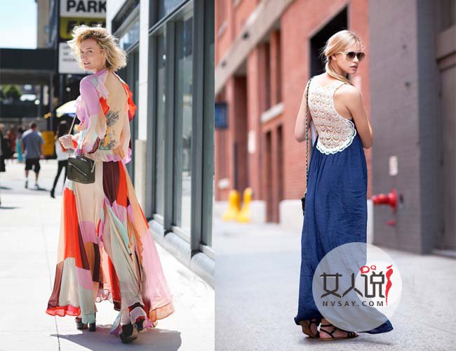 2017露背装街拍 露肩露脐out了!露背绝杀赛天仙