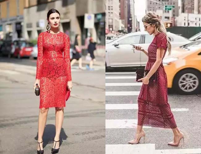 2017蕾丝单品街拍 夏日百搭款蕾丝自带小仙女属性