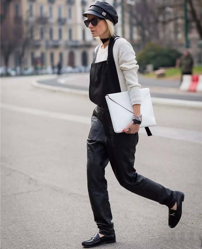 2017背带裤街拍 百搭简约背带裤自然有型分分钟freestyle