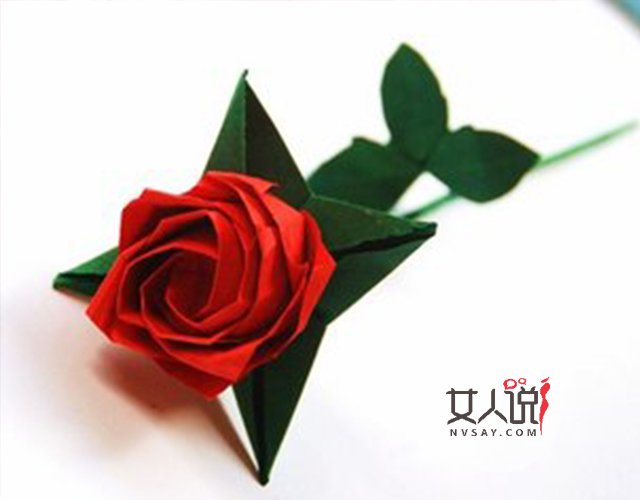 生活小贴士:教给你纸玫瑰花的折法