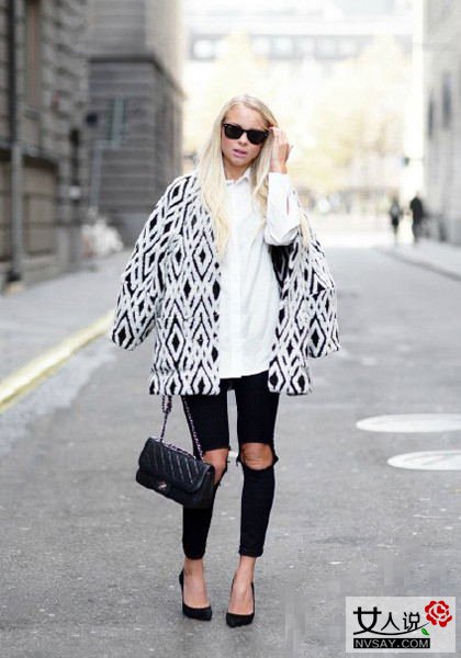 欧美街拍紧身裤搭配术 轻松解决搭配烦恼