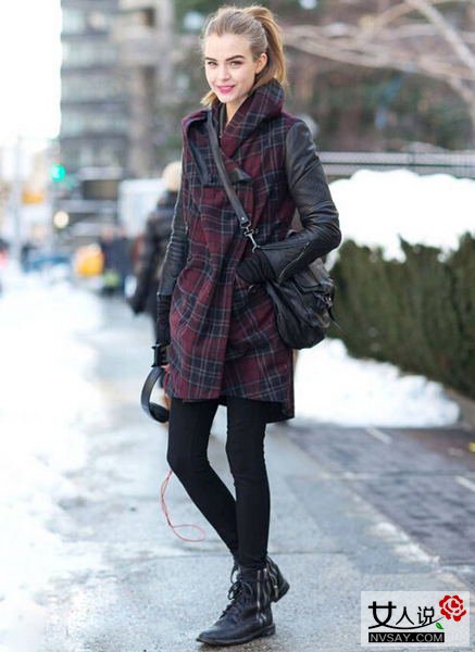 欧美街拍紧身裤搭配术 轻松解决搭配烦恼