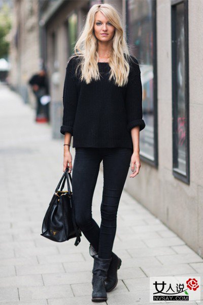 欧美街拍紧身裤搭配术 轻松解决搭配烦恼