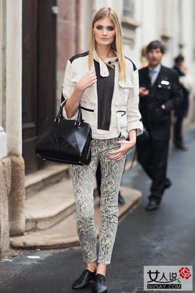 欧美街拍紧身裤搭配术 轻松解决搭配烦恼