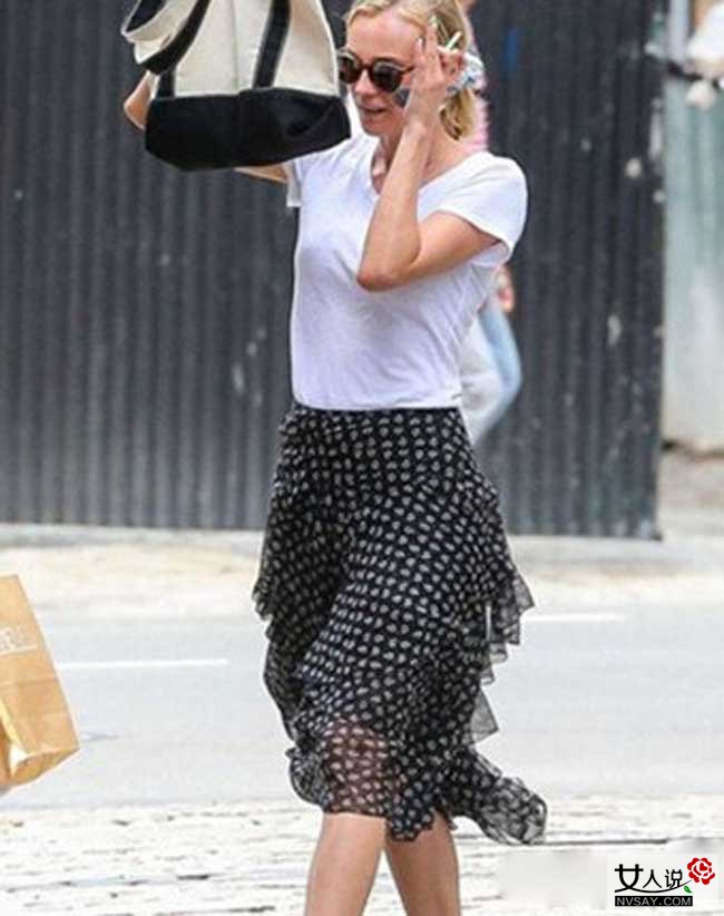 半身裙怎样搭配更好 街拍达人为你演绎最chic的搭法