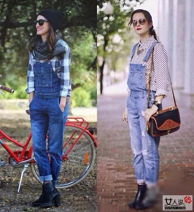 背带裤如何搭配更时髦 街拍达人为你演绎最chic的穿法