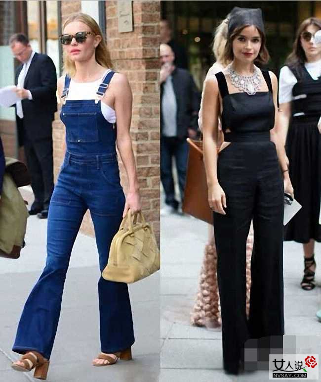 背带裤如何搭配更时髦 街拍达人为你演绎最chic的穿法