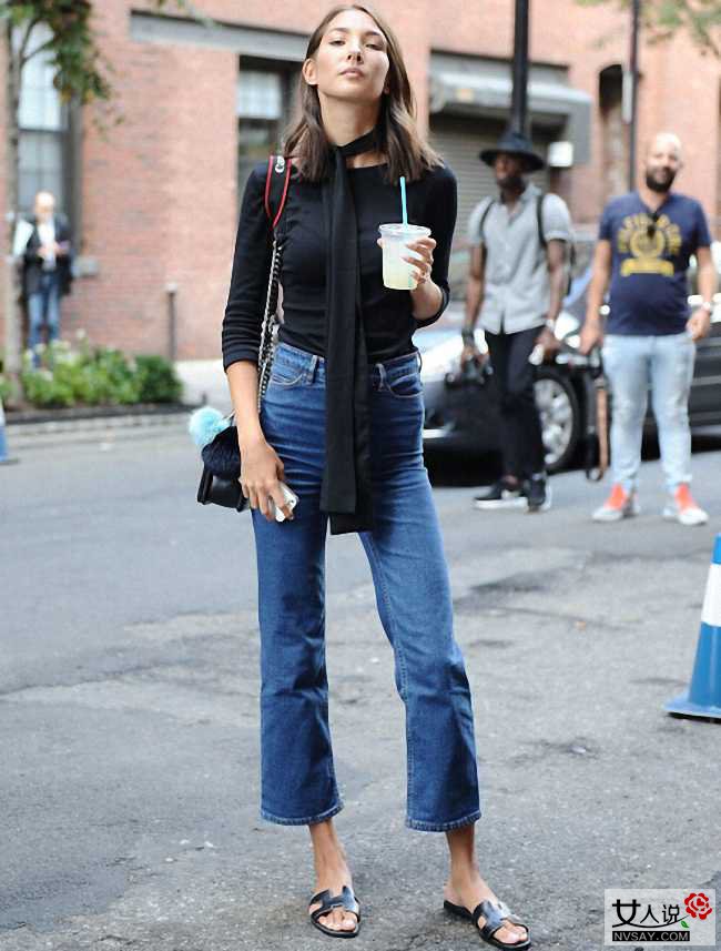 牛仔裤怎么搭配好看 街拍牛仔裤图片教你简单穿出摩登感