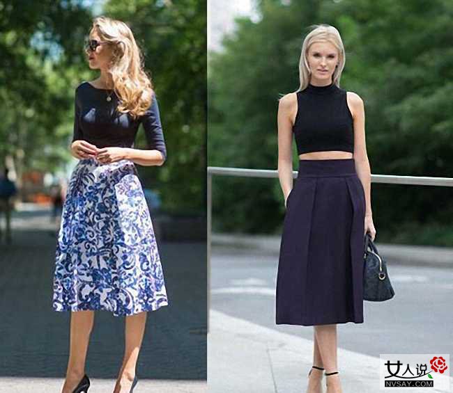 半身裙搭配什么上衣好看 欧美潮人为你示范最IN穿法