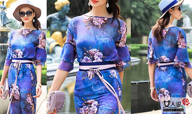 2016夏季雪纺裙新款 时髦大气打造高雅气质造型