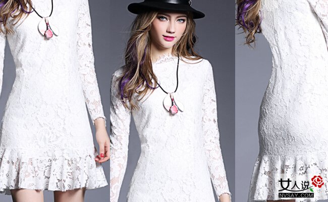 2016新款蕾丝连衣裙 让你做个人见人爱的摩登女孩