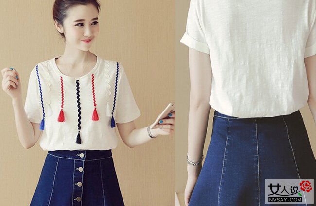 牛仔半身裙搭配什么上衣 达人教你凹造型美翻天
