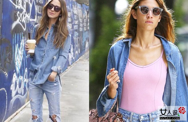 牛仔衬衫怎么搭配裤子 明星达人为你示范最IN穿法