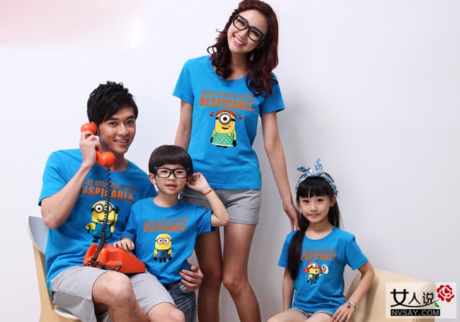2016最受欢迎的夏装亲子装T恤 简单大方倍显温馨