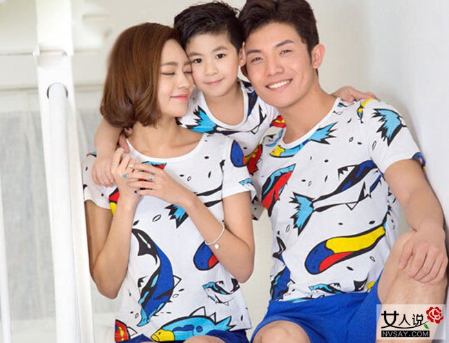 2016最受欢迎的夏装亲子装T恤 简单大方倍显温馨