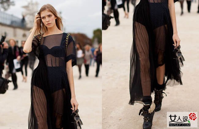 达人示范：巧搭透视装性感撩人魅力四射