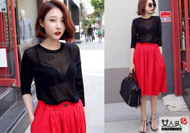 达人示范：巧搭透视装性感撩人魅力四射