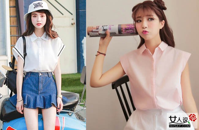 短袖衬衫搭配成功范例 休闲or干练任你掌控