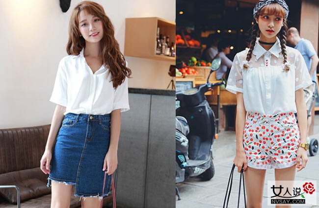 短袖衬衫搭配成功范例 休闲or干练任你掌控