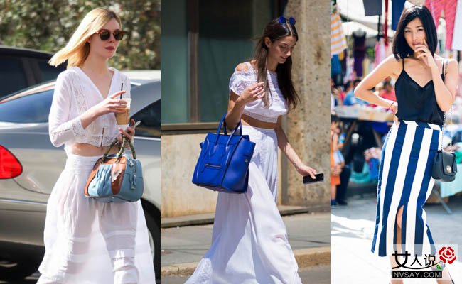 get起来!长裙搭配图片教你凹造型化身百变女王