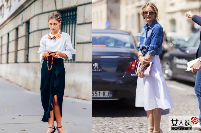 get起来!长裙搭配图片教你凹造型化身百变女王