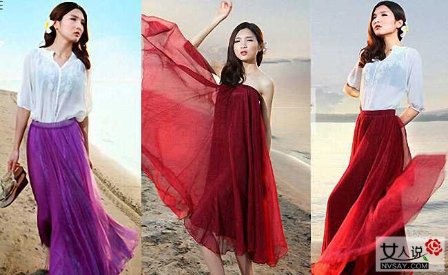 get起来!长裙搭配图片教你凹造型化身百变女王