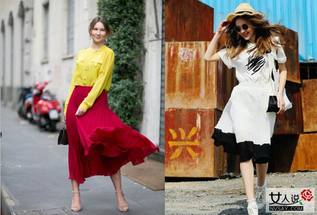 百褶裙搭配什么上衣 学潮人穿搭美丽一夏