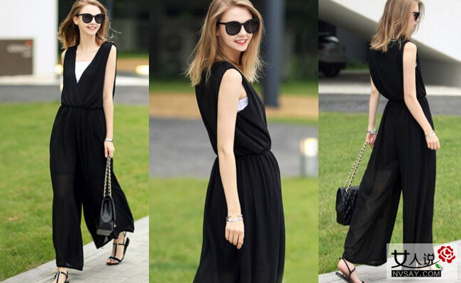 2016夏装新款雪纺吊带裤 知性优雅是OL一族的不二之选