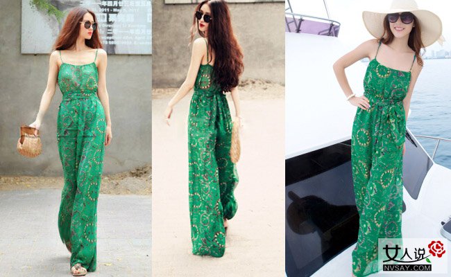 2016夏装新款雪纺吊带裤 知性优雅是OL一族的不二之选