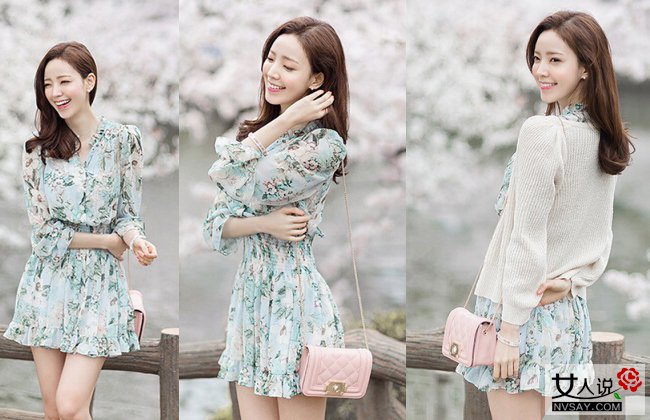 2016夏装新款碎花连衣裙 清新淡雅总有一款是你的菜