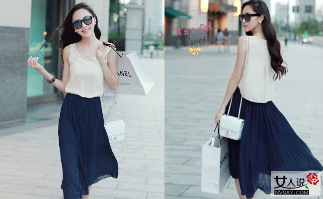 雪纺半身长裙配什么上衣 教你穿出自己的风格美丽一整夏
