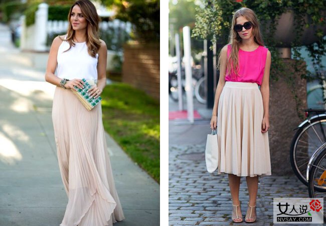 雪纺半身长裙配什么上衣 教你穿出自己的风格美丽一整夏