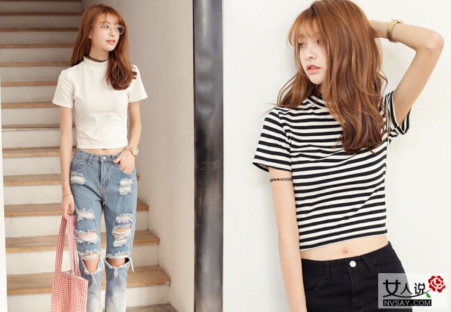 夏季短款上衣怎么搭配 达人示范教你秀出迷人好身材