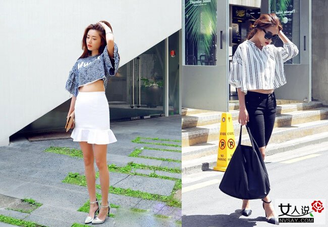 夏季短款上衣怎么搭配 达人示范教你秀出迷人好身材