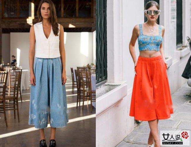 裙裤搭配什么上衣 达人支招让你美得妥妥哒
