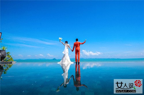 海边时尚婚纱照 教你拍出个性又唯美的大片范儿