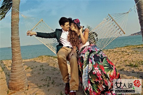 海边时尚婚纱照 教你拍出个性又唯美的大片范儿