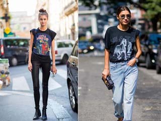 非主流图案Tee街拍 花俏霸屏夏日告别单调白T恤