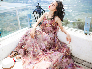 2017新款雪纺连衣裙图片 飞升仙女范让你吸睛无数