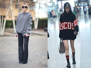 毛衣街拍图片 跟学起来让你轻松变身女神